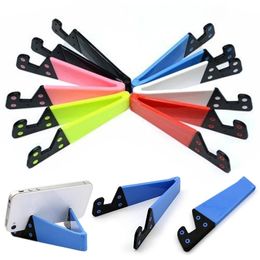 Universal Desktop Stand Colorful Portable Foldable V model Mobile Phone Mount Holder Stand Cradle For Cell Phone