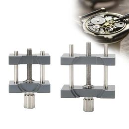 Watch Boxes & Cases 2Pcs Aluminium Alloy Movement Holder Adjustable Fixed Base Clamp Repair Tool Accessory For WatchmakerWatch Hele22