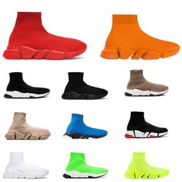 Casual Shoes Men Mens 1.0 Trainer Sock Shoe Womens Sneakers Designer Socks Woman Shiny Knit Speed 2.0 Runner Sneaker Master Embossed Speeds Booties Paris 35-45