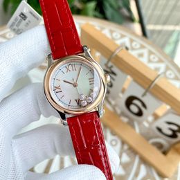Laides Watches Quartz Movement Watch Leather Strap Sapphire Waterproof Design Montre de luxe 36mm Women Wristwatches