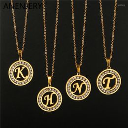 Chains 316L Stainless Steel Necklace For Women A-Z Alphabet Tiny Heart Initial Girls Personalize Jewelry 26 LetterChains Godl22