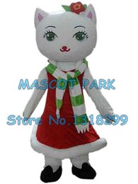 Mascot doll costume cute cat mascot costume red cat custom cartoon character adult size cosply carnival costume 3225