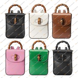 Ladies Fashion Casual Designe Luxury Bamboo Mini Bag TOTE Handbag Crossbody Shoulder Bag High Quality TOP 5A 702106 Purse Pouch