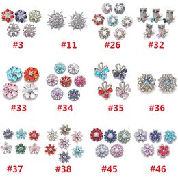 Home Craft Tools Charm Bracelets Jewellery Snap Button Rhinestone Mixed Style Fit For Noosa Buttons Leather Necklace Diy Accessories ZC1104