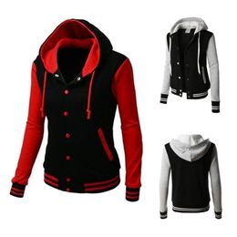 Zogaa Women's hoodies Women Hooded Sweatshirts Long Sleeve Hoody Ladies Pocket Patchwork Female Baseball Jacket Hoodies 201210