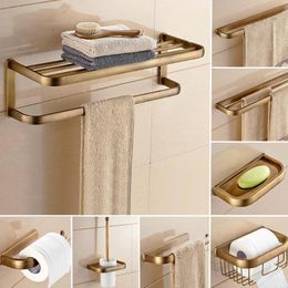 Bath Accessory Set Antique Brass Square Bathroom Hardware Sets Accessories Wall Mounted Paper Towel Holder Bar Rack Kxz004Bath