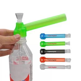 TOPPUFF Top Puff Acrylic Bong Portable Screw-On Water Pipe Glass Shisha Chicha Smoking pipe Tobacco Dry Herb Holder Instant Smoke Hookaha