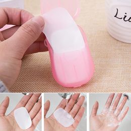 Sublimation 20 Pcs Disinfecting Soap Paper Bath Soaps Flakes Mini Cleaning Papers Easy Washing Hand Travel Convenient Disposable Scented Slice Soap