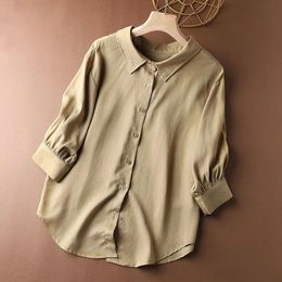 Women's Jackets Casual Long Sleeve Loose Shirts Women Cotton Blouses Tops Vintage Streetwear Tunic Tees Fashion TopWomen's