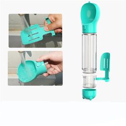 LeChong Multifunction Pet Dog Water Bottle Travel Cat Puppy Drinking Bowl Outdoor Cup with Shovel Rubbish Bags Y200917