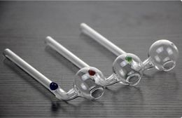 QBsomk 14cm Curved glass Oil Burners hookahs Pipes with Different Colored Balancer Water bong smoking