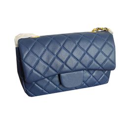 20C Classic Mini Flap Square Cross Body Bags Grained Calfskin Caviar Leather Shoulder Matelasse Chain Quilted Luxury Designers Womens Lady Girls Daily Handbags