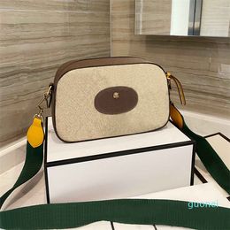 Crossbody Vintage Messenger Bags Female HandBag Camera Style Purse Luxury Beige Canvas Handbags Leather Clutch Fashion Cross Body S6362