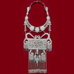 Pendant Necklaces LosoDo 2022 National Style Retro All-match Flowers Tassels Necklace Decorate Performing Pography Clothes AdornmentPendant