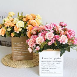 Decorative Flowers & Wreaths Flower Arrangements Autumn Vintage Holiday Supplies Peony Artificial Fake Faux Bouquet