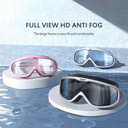 Swimming Goggles Adults Outdoor Waterproof Swimming Diving Mask Eyewear Anti Fog Pool Water Sport Glasses with Earplug G220422