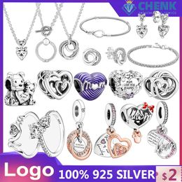 925 Silver Fit Pandora Charm 925 BraceletMother's Day Collection Pendant Charm Beads charms set Pendant DIY Fine Beads Jewellery