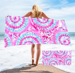 Tie Dye Beah Towels for Travel Pool Swimming Bath Camping Adult Women Men Towel Quick Fast Dry Blankets