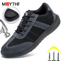 Male Work Shoes Non-slip Wear-resistant Industrial Shoes Security Men Boots Puncture-Proof work Sneakers Steel Toe Safety Shoes