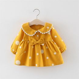 -Baby Long Sleeve Frühlings- und Herbstdruck Prinzessin 6 Monate Little Girls Birthday Gift Party Kleid LJ201223