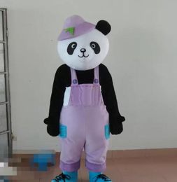 Giant Panda Bear Mascot Costumes Animated theme Bearcat Cospaly Cartoon mascot Character adult Halloween Carnival party Costume