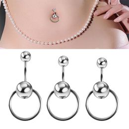 Belly Navel Piercing Belly Navel Ring With Hoop Ring Belly Navel Buttom Body Piercing Jewelry Stainless Steel Ball