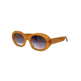 Ovale Sonnenbrille Orange Grau Farbverlauf Damen Sonnenbrillen Brille Sommer Sonnenbrille Gafa de Sol Fashion Shades UV400 Schutzbrille mit Etui