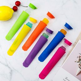 DIY Silicone Push Up Ice Cream Tools Ice Lolly Pop Makers Popsicle Mould 6colors 15*3.5cm