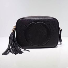 Tassel Camera Bag Shoulder Bags Cross Body Purse Fashion Letter Print Pattern Grain Genuine Leather Zipper Open Women Flap Handbag Plain Quality