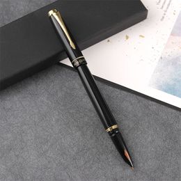 Hero 7025 metal fountain pens fountain pen ink pen black gold gift T200115