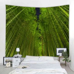 Mandala Bohemian Wall Tapestry Home Background Decorative Tapestry Fantasy Bamboo Forest Landscape Decor Tapestry J220804