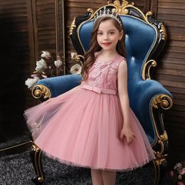 Cute Princess Girls Dresses A Line Jewel Neck Short Knee Length Ruffles With Bow Sash For Wedding Communion Gowns FS7803 0725