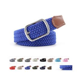 Belts Mens Womens Canvas Belt Nuddle Buckle Casual Wevon Drop Delivery Fashion Accessories Dhks7