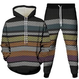 Men's Tracksuits Printing Hoodies Suits Men's Long Sleeve Hoodie Sweatpants Sets 2 Pieces Sweatshirt Jogger Set Unisex Oversized
