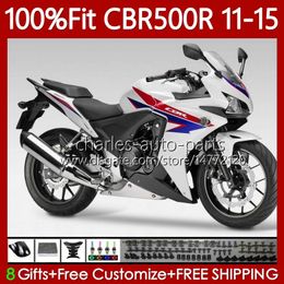 OEM Fairings Kit For HONDA CBR 500 R CC 500R RR 2011 2012 2013 2014 2015 Body 126No.71 CBR500RR CBR500 RR 11-15 CBR500R 11 12 13 14 15 Injection Mould Bodywork Red blue white