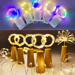 Strings Battery Powered Cork Wine Bottle String Light 1m/2m DIY Gifts Garland LED Fairy Lights For Party Wedding Christmas Bedroom DecorLED