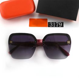Designer Sunglasses Womens Fashion Goggles With Box High Quality PC Half Frame Polarised Decorative Sunglass Men Ladies Glasses