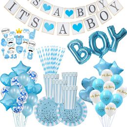Party Decoration Baby Shower Girl Boy It's A Balloon Banner Gender Reveal Kids Birthday Set Oh GiftsParty