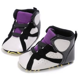 Boys Classic Fashion High Top Casual Sports Basketball Shoes Baby Girls Soft Sole Walking Shoes White Baptism First Walker