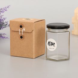 thanksgiving paper crafts Canada - Kraft Paper Retro Mug Gift Box Tea Packing Box Glass Bottles Cans Packing Box