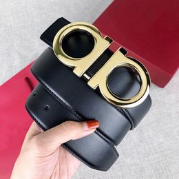 High quality Women Men Designer Belt Golden and Silver buckle belts sports leisure fashion woman man Waistband Width 3.4cm with gift box