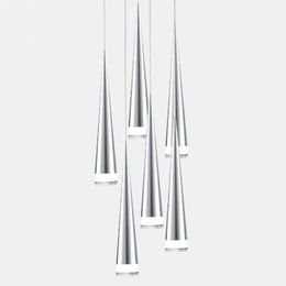 Pendant Lamps Modern Minimalist Led Conical Chandelier Creative Bedroom Bar Staircase El Restaurant ChandelierPendant