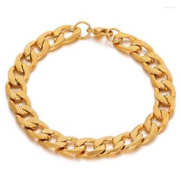 Charm Bracelets Trendy Polished Stainless Steel Bracele Woman Weave Simple Style Gold Color Wristband Jewelry Pulseras MujerCharm Inte22