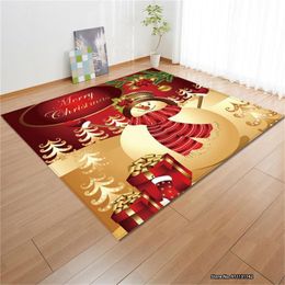 Carpets Selling Santa Claus Snowman Patterned Floor Mat 3D Christmas Party Decoration Digital Printed Living Room Bedroom CarpetCarpets