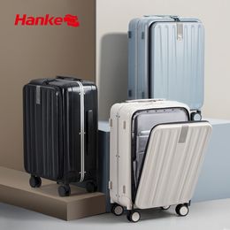 Carry On Suitcase Aesthetic Aluminium Frame Rolling Luggage Boarding Cabin Spinner Wheel TSA Lock Travel Accessories valises handle trolleys tote briefcase busine