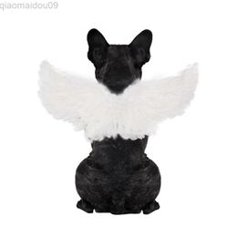 Pet Halloween Come Cosplay Angel Devil Black White Wings For Dog Cat Rabbit Piggy Festival Party Anime Theme Funny Pet gift L220810