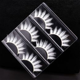 False Eyelashes Pairs Of White Natural Cross Anime Imitation Makeup Masquerade Must Use Exaggerated WhiteFalseFalse