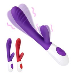 12 Frequency Dildo Rabbit Vibrator Dual Vibrating Anal Vagina Massage G-spot Clitoris Masturbator Adult sexy Toys For Women