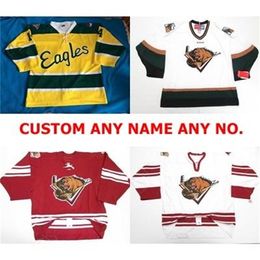 Nik1 Personalised ECHL Utah Grizzlies Jersey Custom Mens Womens Kids Ice Hockey Cheap Jerseys Customised Goalit Cut Yellow White Red Jerseys