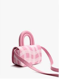 2022 New Women's Crossbody Bags High-quality Texture Pink Plaid Mini Handbag Cute Diagonal Bag